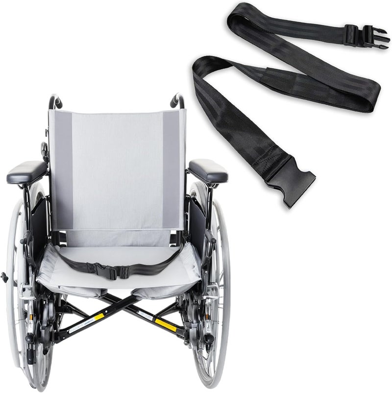 PSNOOK Adjustable Wheelchair Safety Strap Seat Belt, 2" Wide – Slip-Resistant & Secure Lap Belt, 13-86" Adjustable, Easy to Install, Stable Support for Seniors & Individuals Needing Extra Support - Image 1